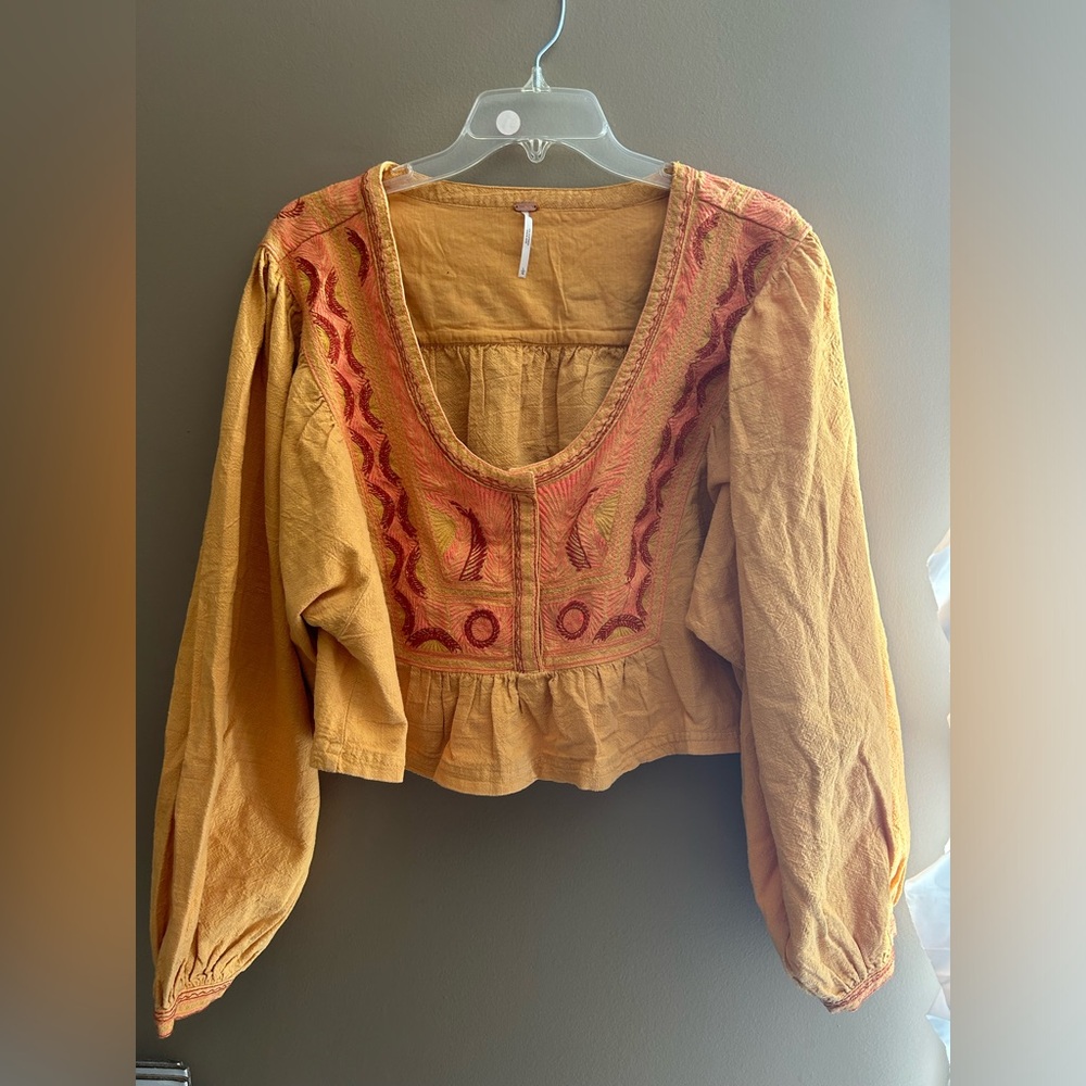 Free People Embroidery Top